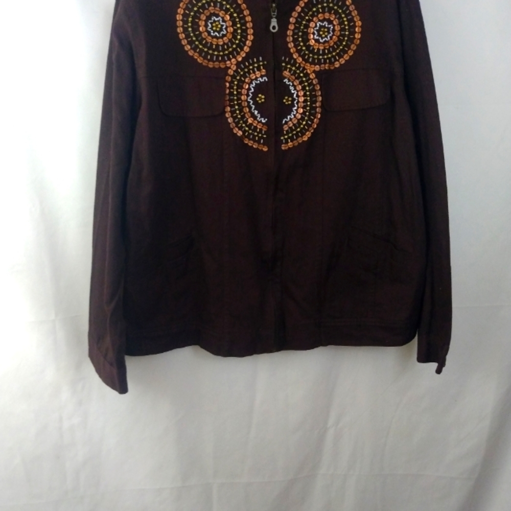 Alex Kim Brown Embellish Jacket